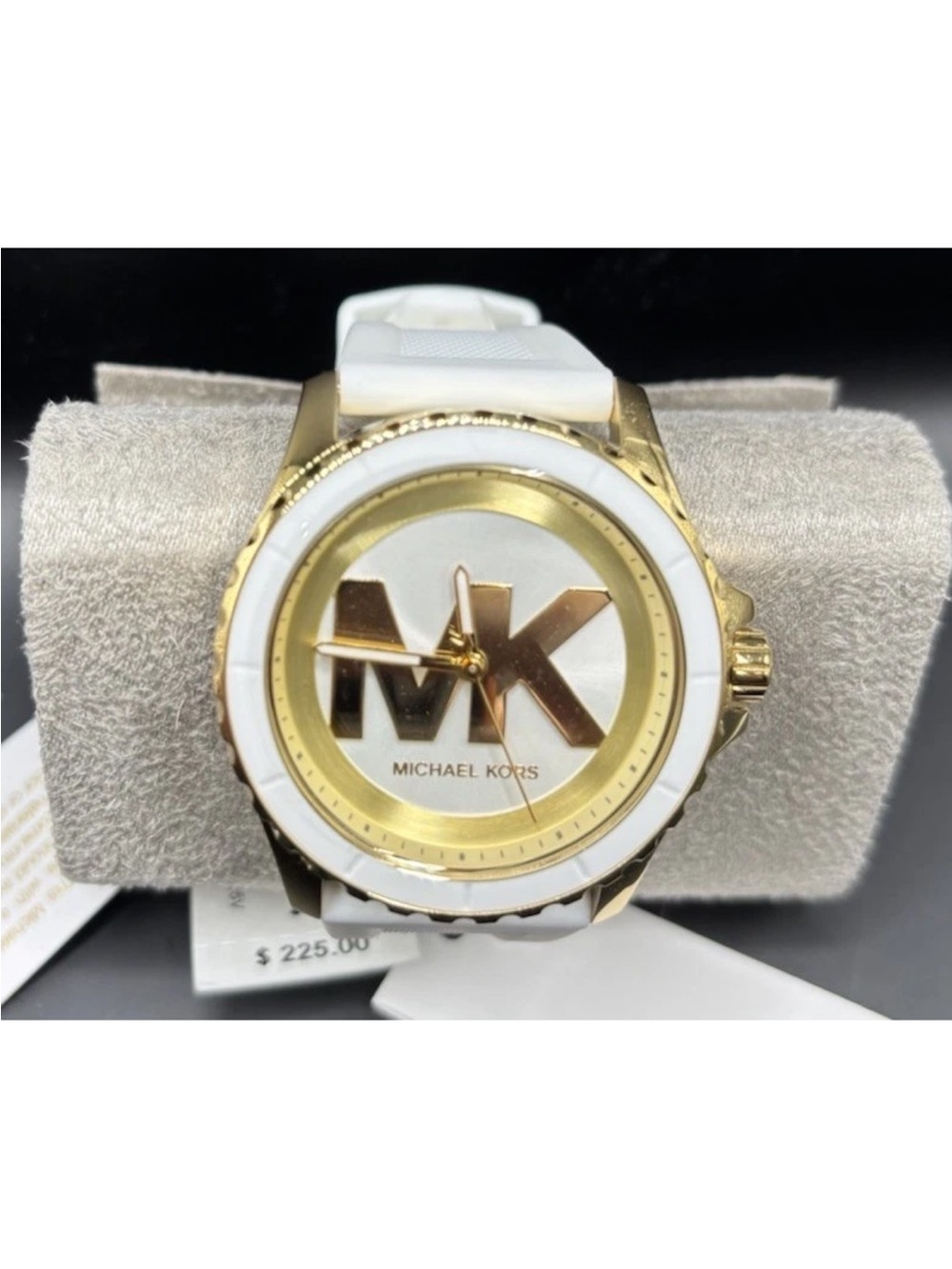 Michael Kors Gold and White MK Logo Men's Watch